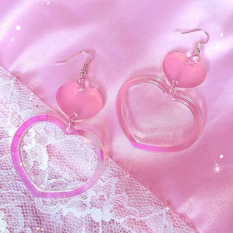 Heartbeat Earrings ~ Iridescent