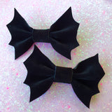 Baby Bat Hair slides ~ Black Velvet (made to order)