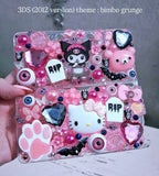 Creepy Cute OR Kawaii Custom Switch Case ~ Fake Cream, Pastel Goth Deco (DS, 3DS / XL, Oled, Switch 2, PS Vita)