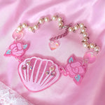 Seashell Necklace ~ Pink Marble
