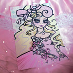 Romantic Doll Sparkly Art Print