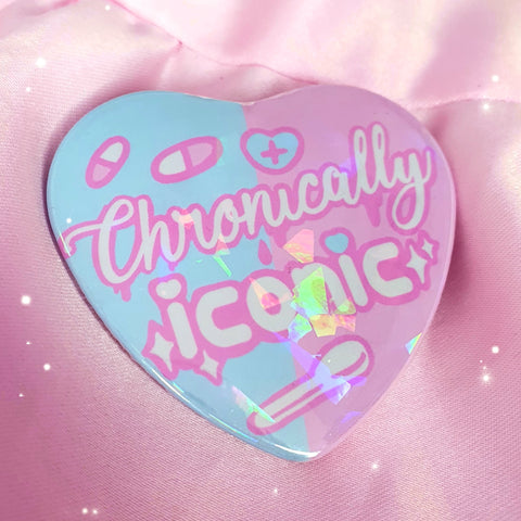 Back in Stock! Chronically Iconic Heart Pin Badge