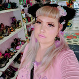 Coffin Doll Earrings ~ Lilac Bats