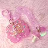 Beautiful Bling Bag Charm ~ Pink Fawn