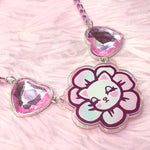 Pretty Petal Necklace ~ Pink Hearts