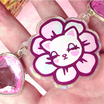 Pretty Petal Necklace ~ Pink Hearts