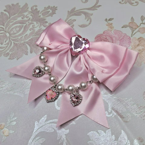 Princess Pearl Drop Bow Hairslide