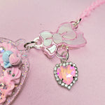 Iced Gem Statement Necklace ~ Hearts & Bows