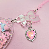 Iced Gem Statement Necklace ~ Hearts & Bows