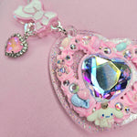 Iced Gem Statement Necklace ~ Hearts & Bows