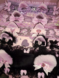 Lacey Bows Kitten Headdress ~ Black Velvet