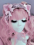 Lacey Kitten Headress ~ Pink Melo