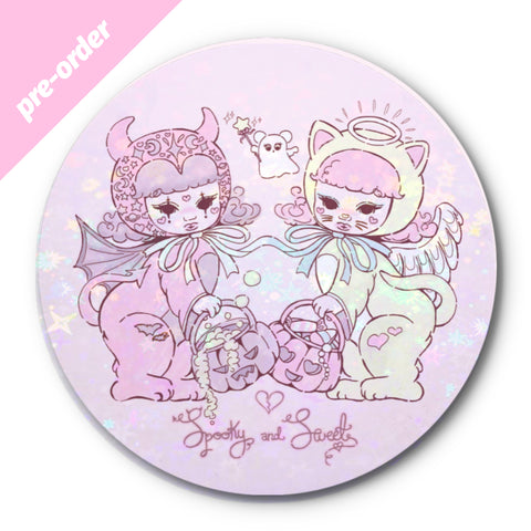 (Pre-order) Spooky & Sweet Large Sparkly Badge