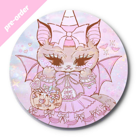 (Pre-order) Cinnamon Swirl Large Sparkly Badge