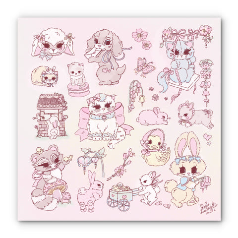 Spring Sakura Drawings Art Print