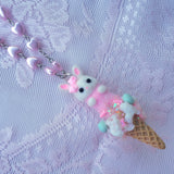 Ice Cream Bunny Necklaces ~ 3 Styles