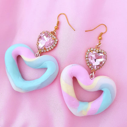 Swirly Heart Earrings