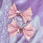 Baby Bat Hair Bows ~ Vinyl (3 colours)