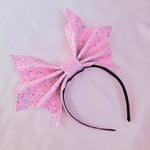 Glitter Bat Headbow ~ Pink Party