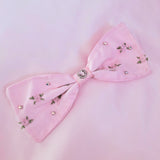 Rose Kitten Hairbow ~ Pink