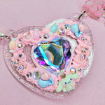 Iced Gem Statement Necklace ~ Hearts & Bows