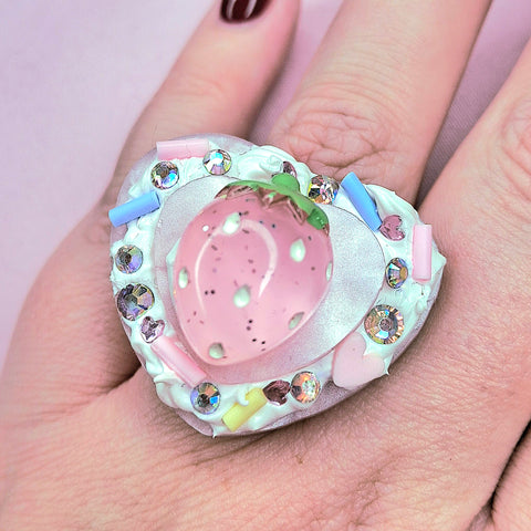 Iced Gem Strawberry Ring