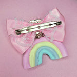 Pastel Rainbow Bow Brooch