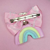 Pastel Rainbow Bow Brooch