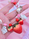 Beaded Candy Necklace ~ Strawberry Jam