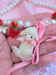 Beaded Candy Necklace ~ Fuzzy Lamb