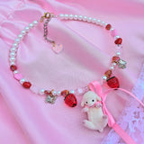 Beaded Candy Necklace ~ Fuzzy Lamb
