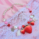 Beaded Candy Necklace ~ Strawberry Jam