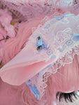 Lovely Lamb Headdress ~ Blue Roses