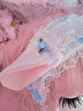 Lovely Lamb Headdress ~ Blue Roses