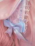 Lovely Lamb Headdress ~ Blue Roses
