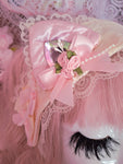 Lacey Bows Kitten Headdress ~ Cream