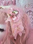 Lacey Bows Kitten Headdress ~ Cream