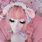 Lovely Lamb Headdress ~ Blue Roses