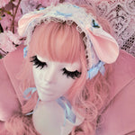 Lovely Lamb Headdress ~ Blue Roses