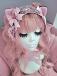 Lacey Kitten Headress ~ Pink Melo