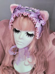 Lacey Kitten Headress ~ Lilac Kuro-mi
