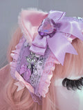 Lacey Kitten Headress ~ Lilac Kuro-mi