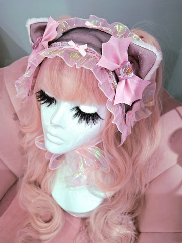 Bat Bows Kitten Headress