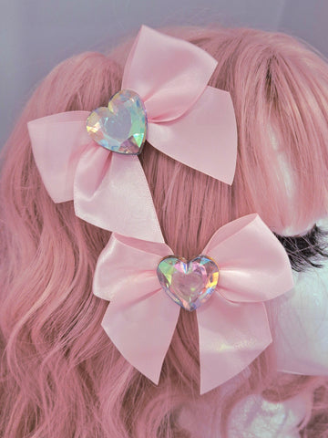 Precious Bows ~ Baby Pink & Iridescent