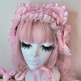 Lacey Leopard Headress ~ Pink
