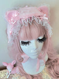 Lacey Kitten Headress ~ Pink Fur