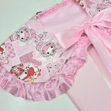 Bunny's Picnic Collar ~ Pink Satin