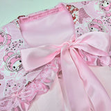 Bunny's Picnic Collar ~ Pink Satin