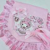 Bunny's Picnic Collar ~ Pink Gingham