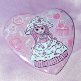 Cupcake Doll Holographic Button Badge